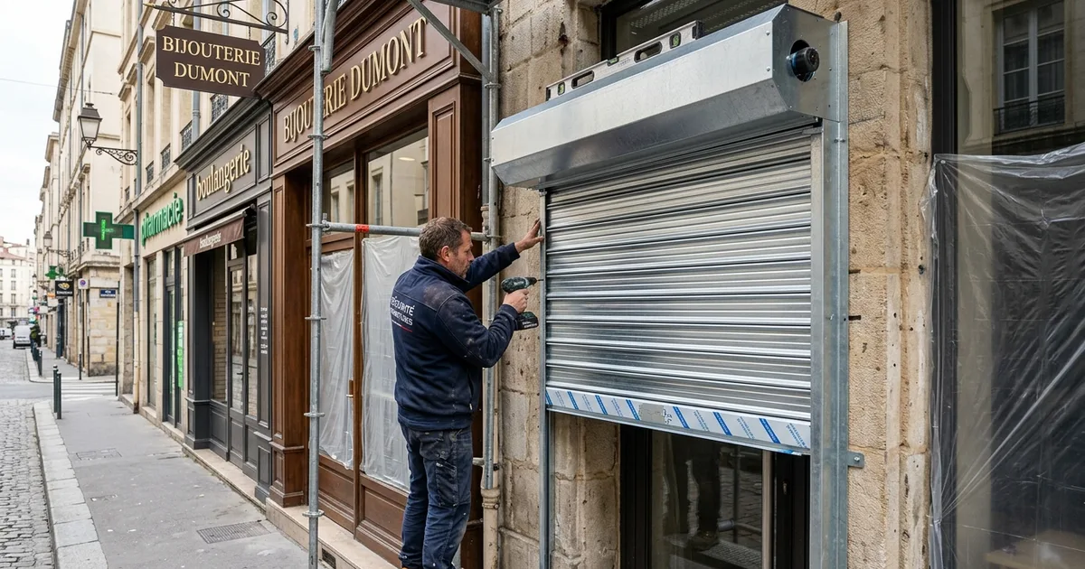 Grille métallique devanture : sécuriser son commerce en 2026