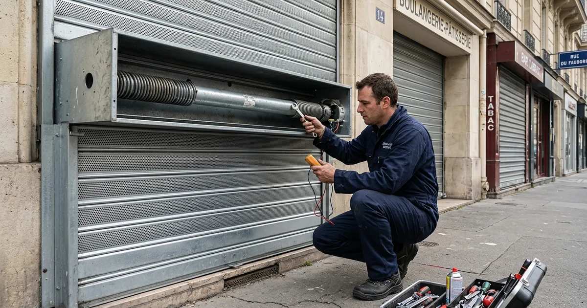 Rideau métallique qui grince : 6 signaux d'alerte en 2026